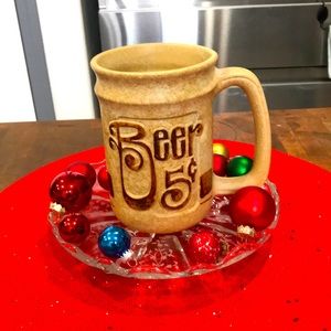 Handsome, Stoneware Beer Stein.